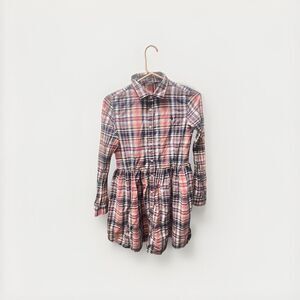 Polo Ralph Lauren Girls' Madras Plaid Shirtdress Size 16
